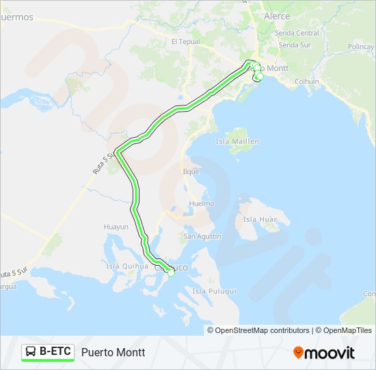 Mapa de B-ETC de autobús