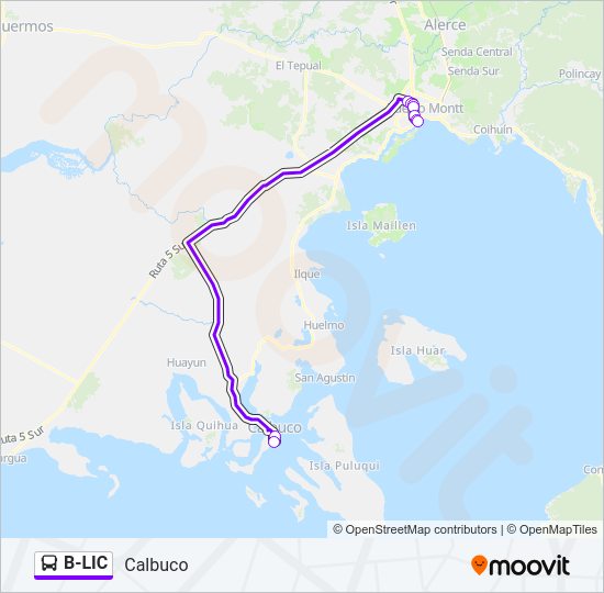 Mapa de B-LIC de autobús