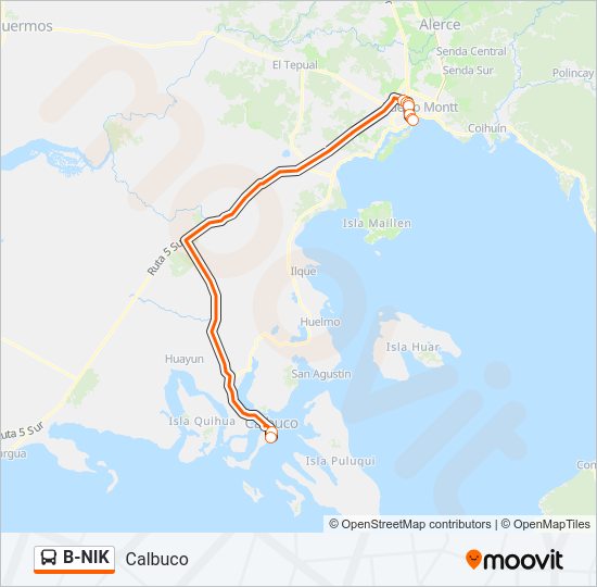 Mapa de B-NIK de autobús