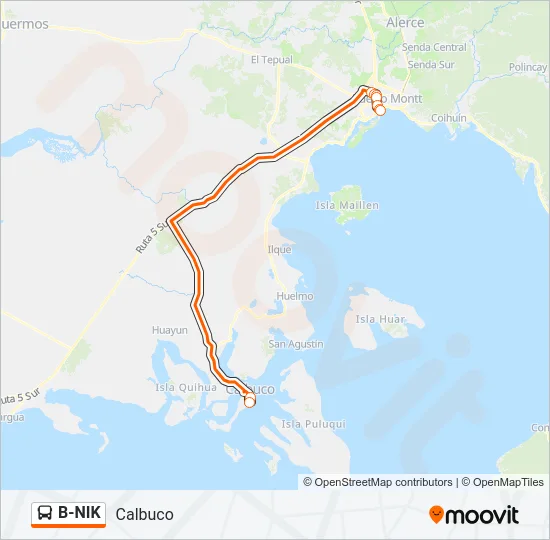 B-NIK Bus Line Map