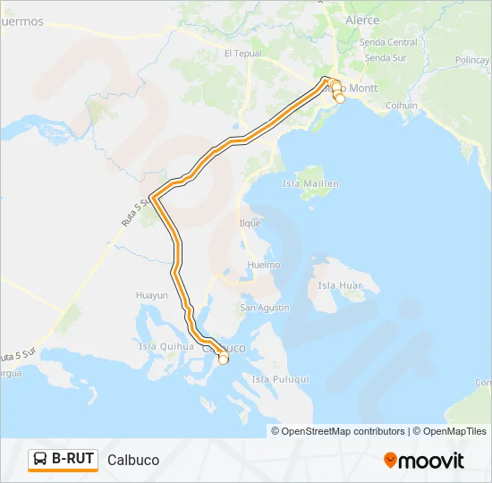 B-RUT Bus Line Map