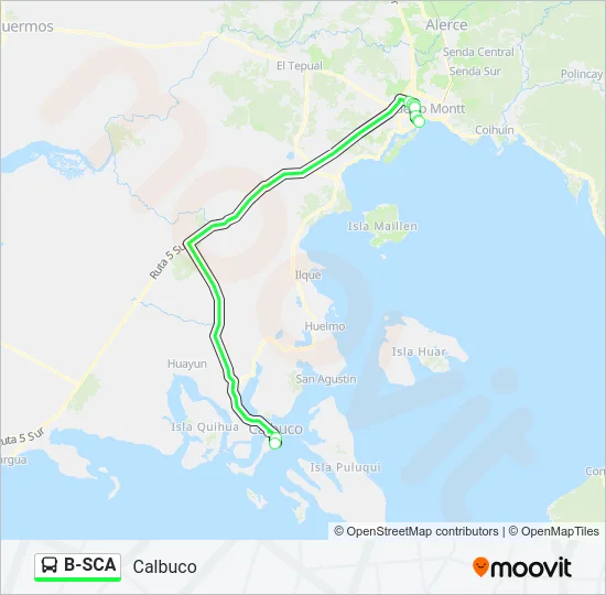 B-SCA Bus Line Map