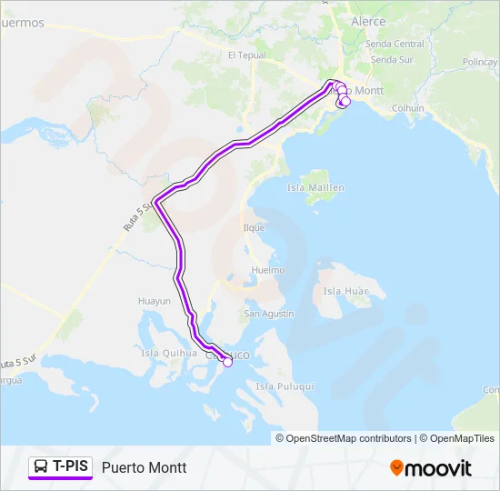T-PIS Bus Line Map