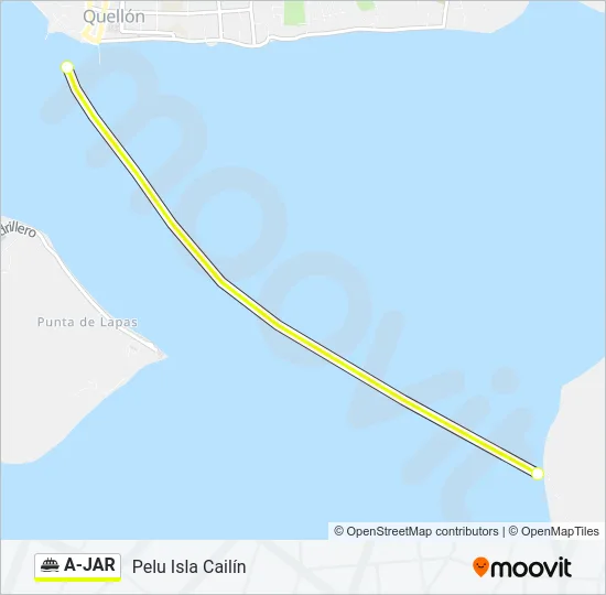 A-JAR Ferry Line Map