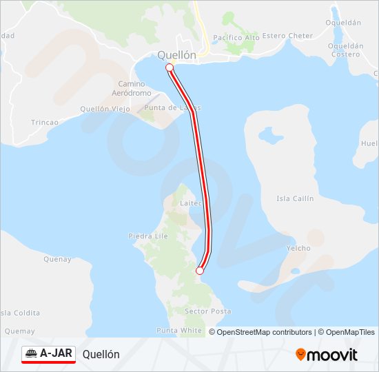 Mapa de A-JAR de ferry