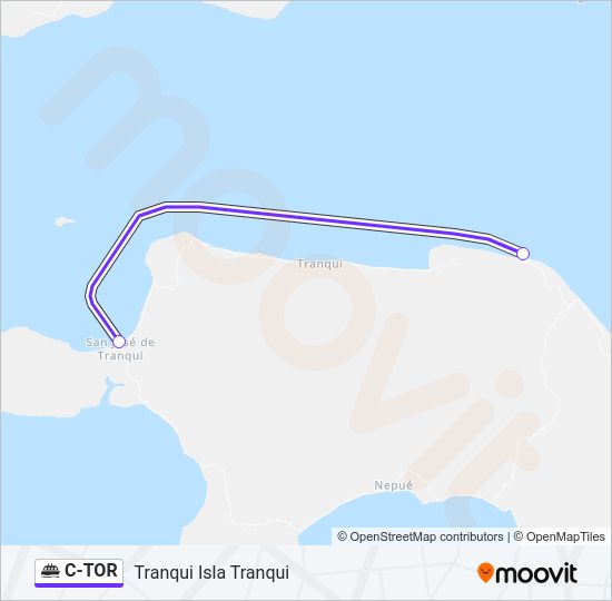 Mapa de C-TOR de ferry