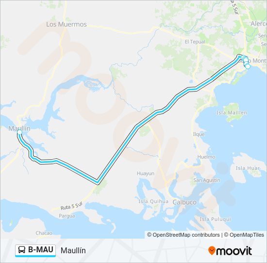 Mapa de B-MAU de autobús