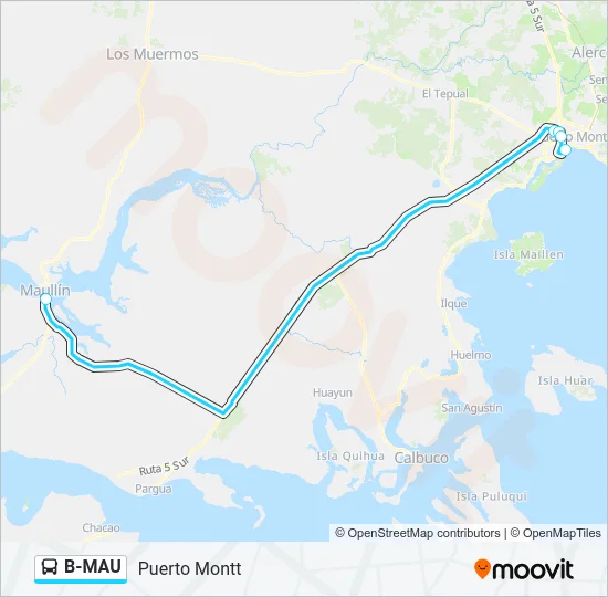 B-MAU Bus Line Map