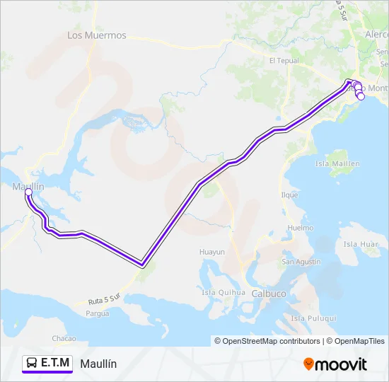 E.T.M Bus Line Map