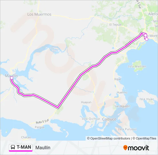T-MAN Bus Line Map