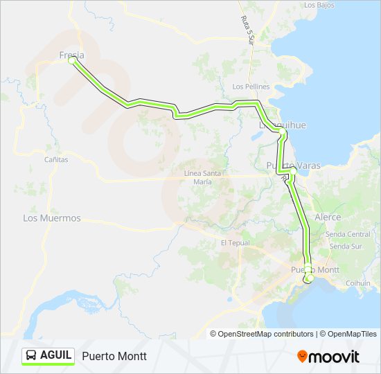 Mapa de AGUIL de autobús