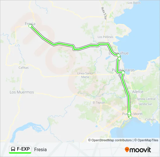 F-EXP Bus Line Map