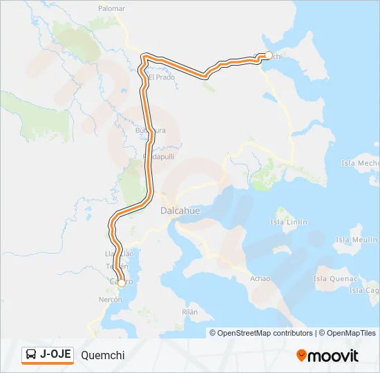 J-OJE Bus Line Map