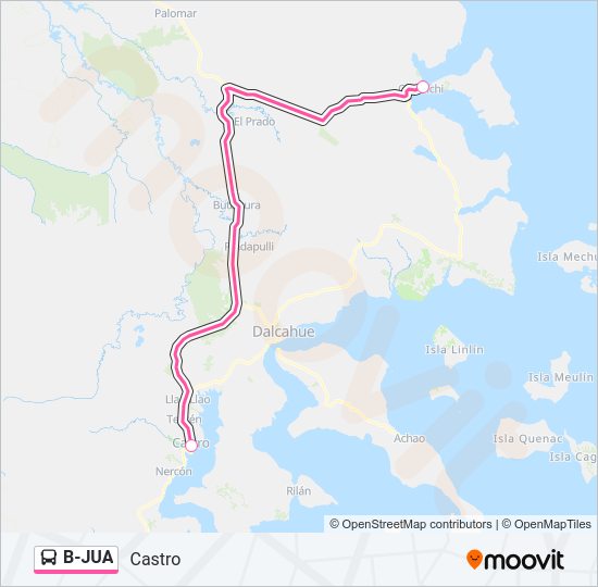 Mapa de B-JUA de autobús