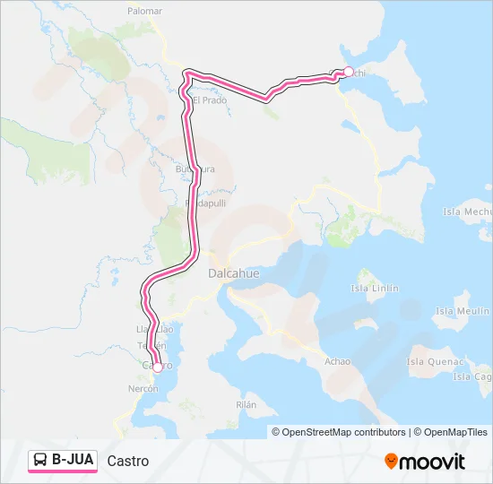 B-JUA Bus Line Map