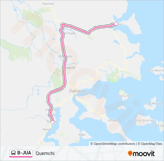 B-JUA Bus Line Map