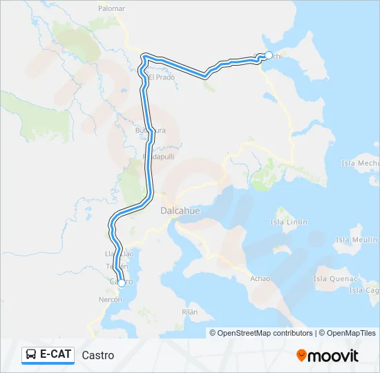 E-CAT Bus Line Map