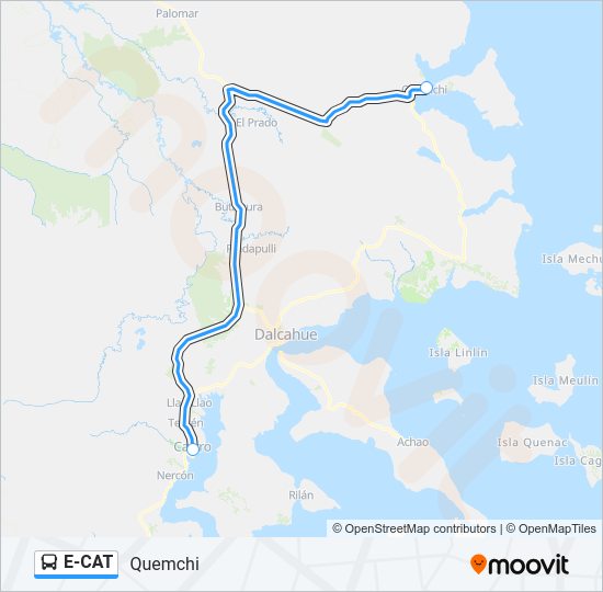 Mapa de E-CAT de autobús