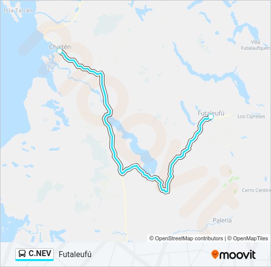 Mapa de C.NEV de autobús