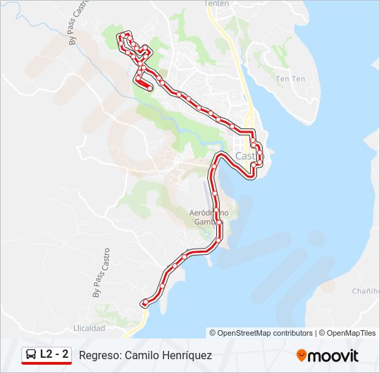 Mapa de L2 - 2 de autobús