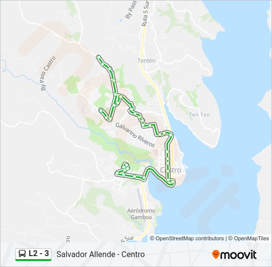 Mapa de L2 - 3 de autobús