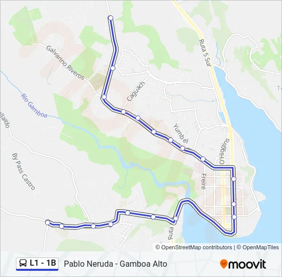 L1 - 1B Bus Line Map