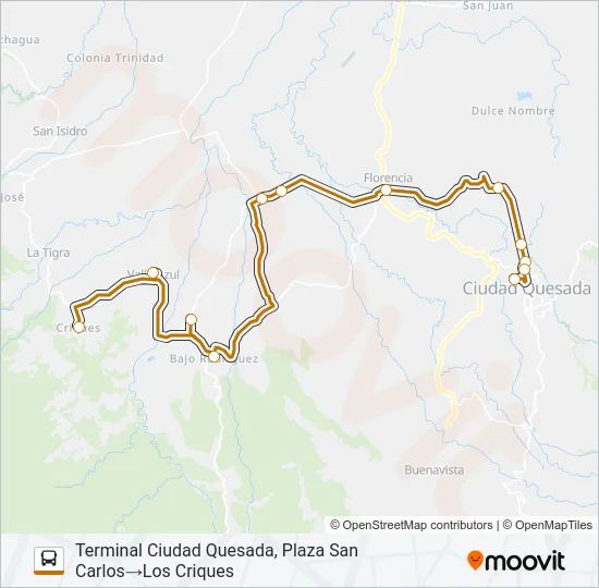 LOS CRIQUES  Line Map