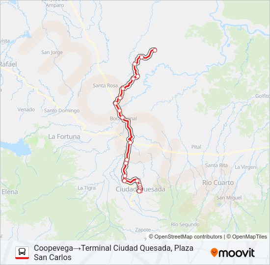 CIUDAD QUESADA - COOPEVEGA (R: 1248) Bus Line Map