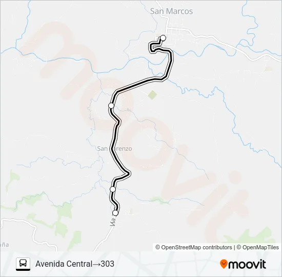 SAN MARCOS DE TARRAZÚ - SAN LORENZO Bus Line Map
