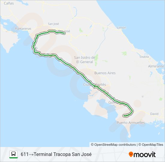 SAN JOSÉ - LAUREL Bus Line Map