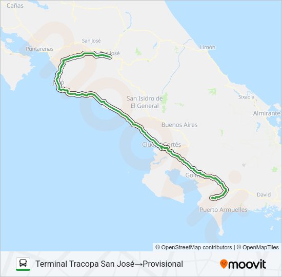 SAN JOSÉ - LAUREL Bus Line Map
