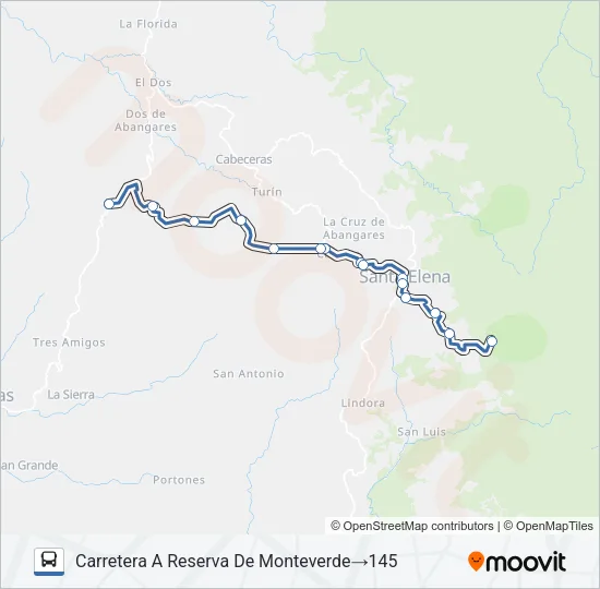 CANDELARIA - MONTEVERDE Bus Line Map