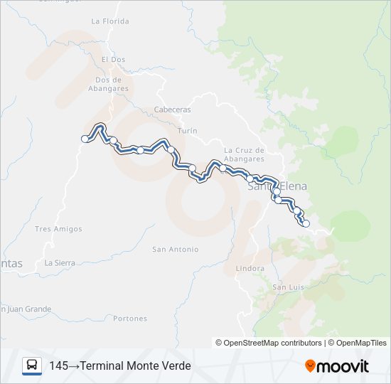 CANDELARIA - MONTEVERDE Bus Line Map
