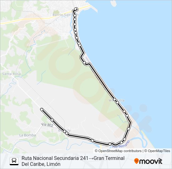 LIMÓN - BEVERLY Bus Line Map
