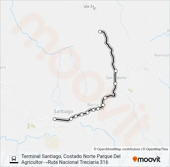 SANTIAGO PURISCAL - SAN ANTONIO ABAJO Bus Line Map