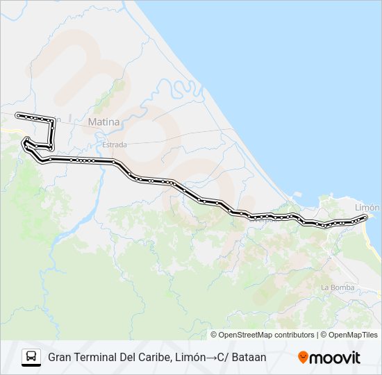 LIMÓN - BATAAN Bus Line Map