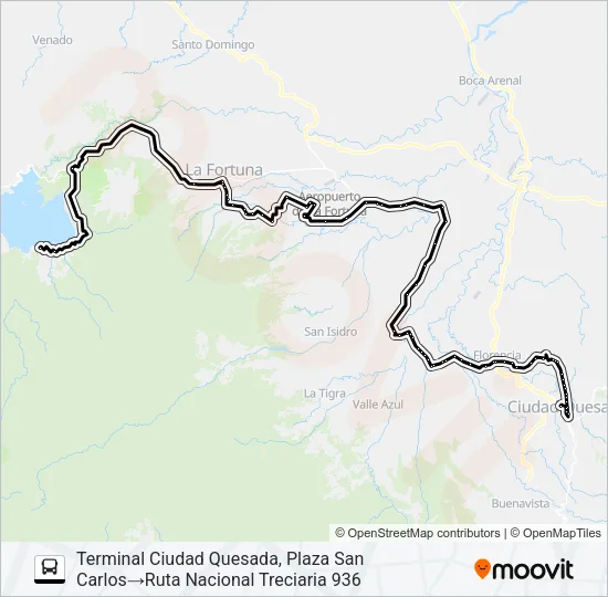 CIUDAD QUESADA - EL CASTILLO Bus Line Map