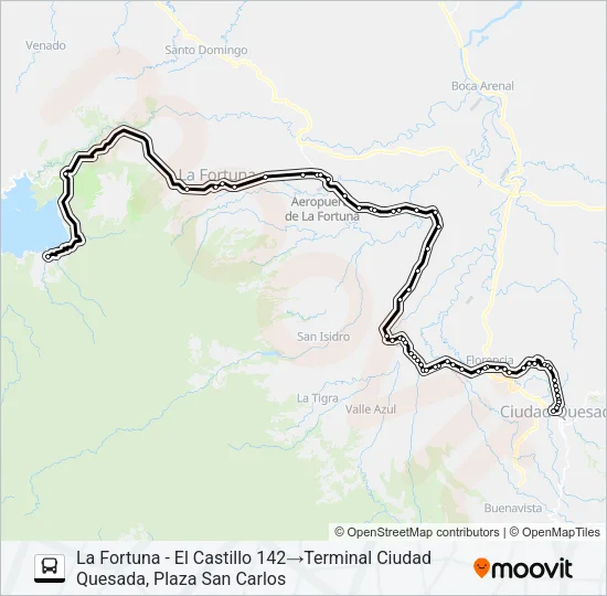 CIUDAD QUESADA - EL CASTILLO Bus Line Map