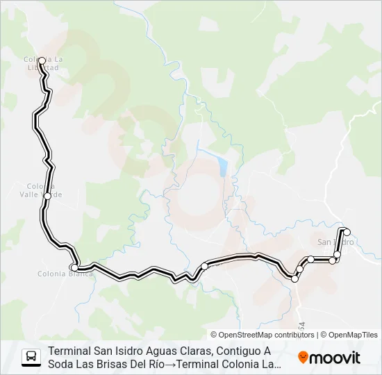 AGUAS CLARAS - COLONIA LIBERTAD Bus Line Map