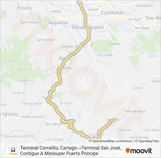SJ - CORRALILLO Bus Line Map