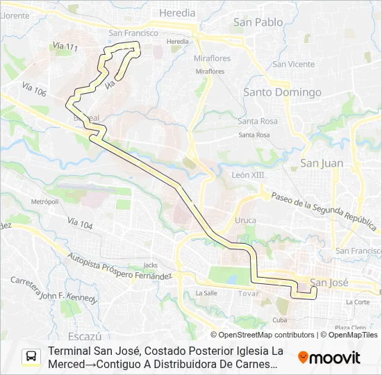 Ruta SJ LA LILIANA: horarios, paradas y mapas - Terminal San José ...