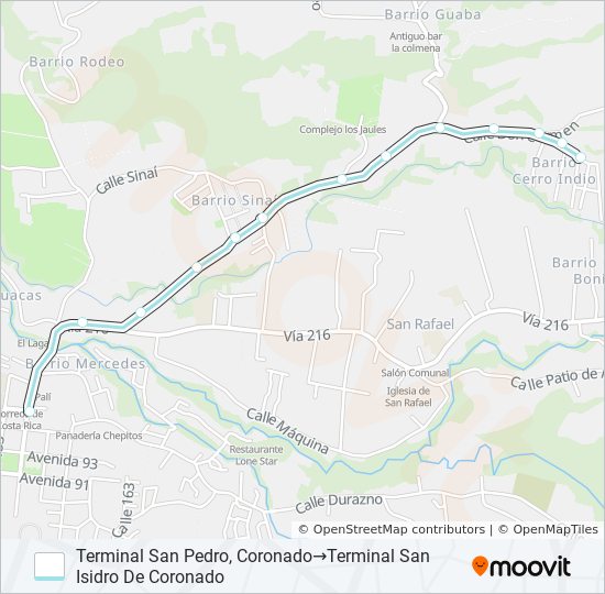 san isidro coronado san pedro Route: Schedules, Stops & Maps - Terminal San  Pedro, Coronado‎→Terminal San Isidro De Coronado (Updated)