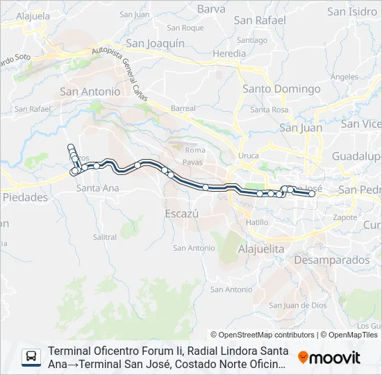 SAN JOSE - FORUM 2 Bus Line Map