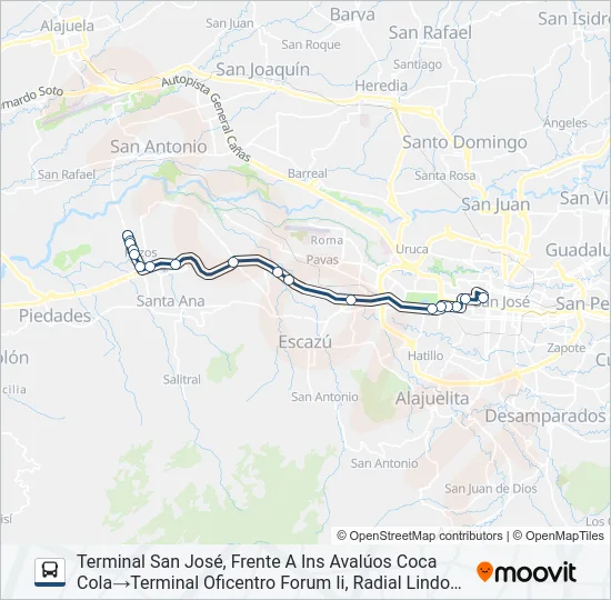 SAN JOSE - FORUM 2 Bus Line Map