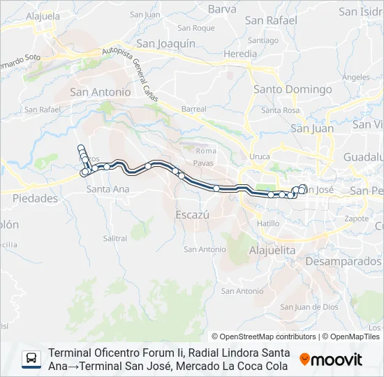 SAN JOSE - FORUM 2 Bus Line Map