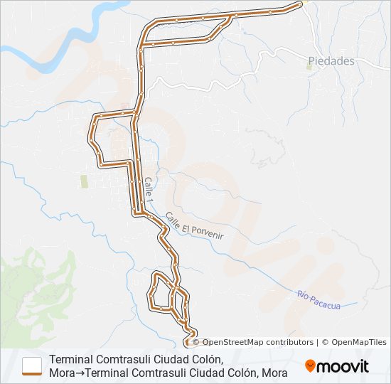 PERIFÉRICA CIUDAD COLÓN bus Line Map