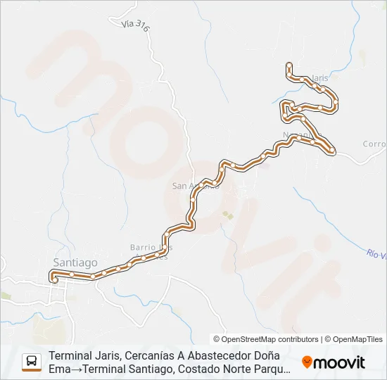 SANTIAGO PURISCAL - JARIS Bus Line Map