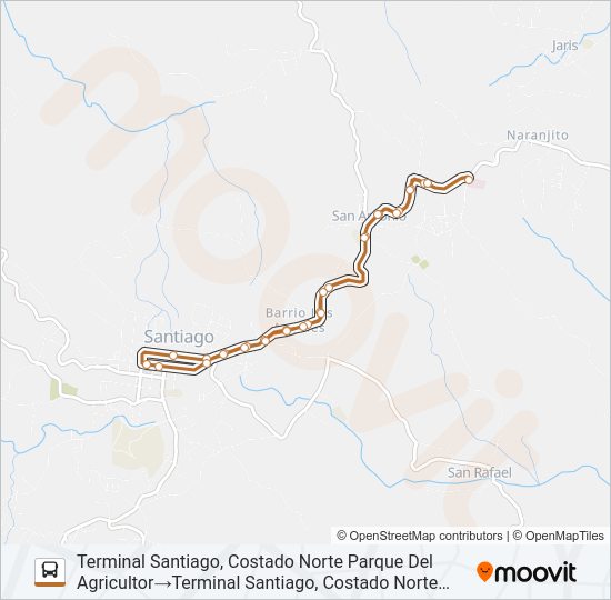 Mapa de SANTIAGO PURISCAL - C.A.I.S. de autobús