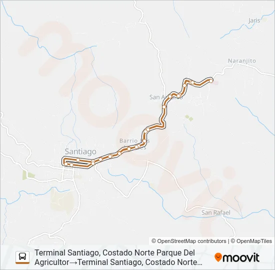 SANTIAGO PURISCAL - C.A.I.S. Bus Line Map