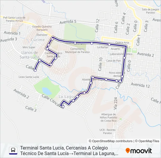PERIFÉRICA PARAÍSO Bus Line Map